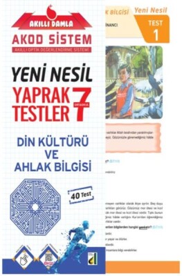 Akıllı Damla Din Kültürü Ve Ahlak Bilgisi Yeni Nesil Yaprak Testler-7. Sınıf - Damla Eğitim