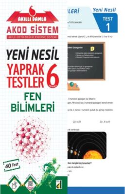 Akıllı Damla Fen Bilimleri Yeni Nesil Yaprak Testler-6. Sınıf - 1