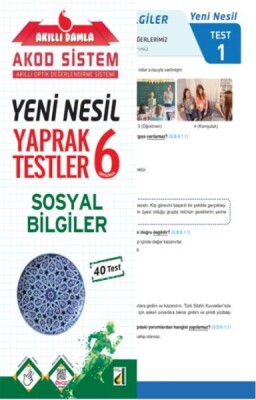 Akıllı Damla Sosyal Bilgiler Yeni Nesil Yaprak Testler-6. Sınıf - Damla Eğitim