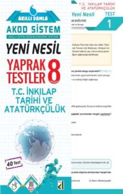 Akıllı Damla T.C. İnkılap Tarihi Ve Atatürkçülük Yeni Nesil Yaprak Testler-8. Sınıf - Damla Eğitim