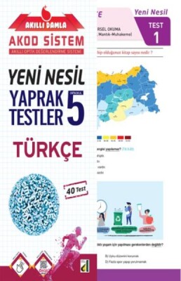 Akıllı Damla Türkçe Yeni Nesil Yaprak Testler-5. Sınıf - Damla Eğitim