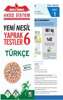 Akıllı Damla Türkçe Yeni Nesil Yaprak Testler-6. Sınıf - Damla Eğitim