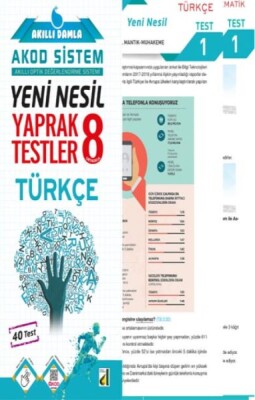 Akıllı Damla Türkçe Yeni Nesil Yaprak Testler-8. Sınıf - Damla Eğitim