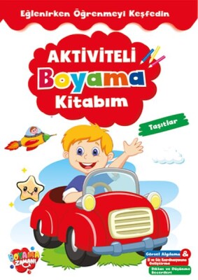 Aktiviteli Boyama Kitabı Taşıtlar - Boyama Zamanı