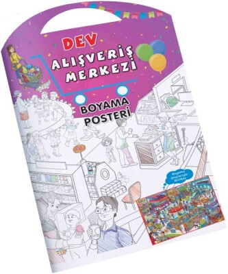 Alışveriş Merkezi Dev Boyama Posteri - 0-6 Yaş Yayınları