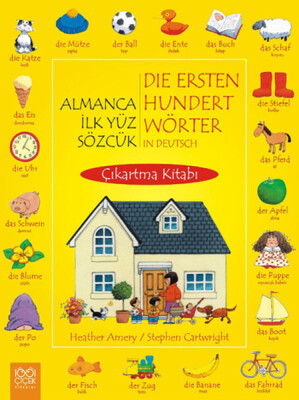 Almanca İlk Yüz Sözcük Çıkartma Kitabı - 1001 Çiçek Kitaplar