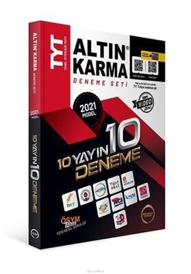 Altın Karma 2021 TYT 10 Farklı Yayın 10 Farklı Deneme (Yeni) - Altın Karma Yayınları