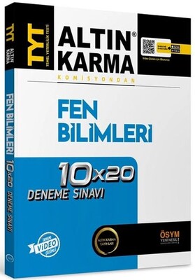 Altın Karma 2022 TYT Fen Bilimleri Tamamı Video Çözümlü 10x20 Deneme - Altın Karma Yayınları