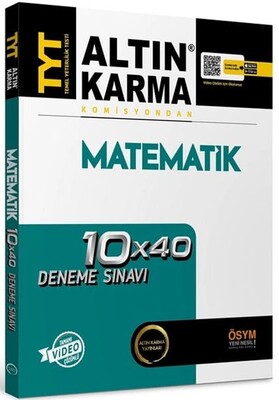 Altın Karma 2022 TYT Matematik Tamamı Video Çözümlü 10x40 Deneme Sınavı - Altın Karma Yayınları