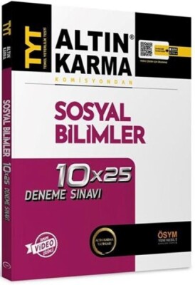 Altın Karma 2023 TYT Sosyal Bilimler 10 x 25 Deneme - Altın Karma Yayınları