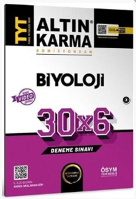 Altın Karma TYT Biyoloji 30 x 6 Deneme - Altın Karma Yayınları