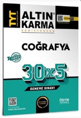 Altın Karma TYT Coğrafya 30 x 5 Deneme - Altın Karma Yayınları