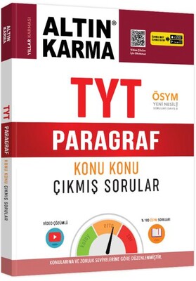 Altın Karma TYT Paragraf Konu Konu Çıkmış Sorular Yeni - Altın Karma Yayınları