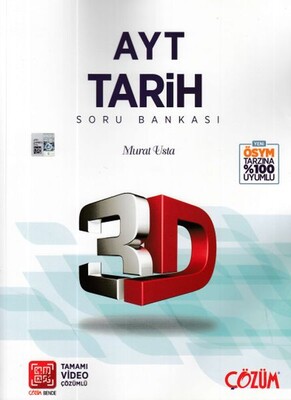 AYT 3D Tarih Soru Bankası - 3D Yayınları