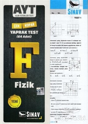 AYT Fizik Çek Kopar Yaprak Test - Sınav Yayınları