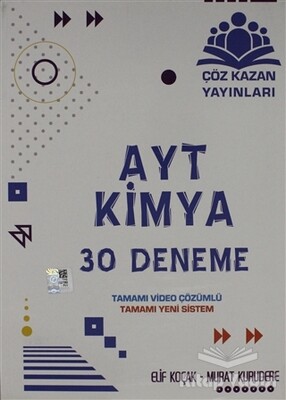 AYT Kimya 30 Deneme - Çöz Kazan Yayınları