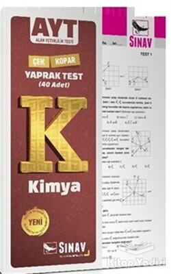 AYT Kimya Çek Kopar Yaprak Test - Sınav Yayınları