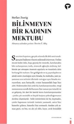 Bilinmeyen Bir Kadının Mektubu - Turkuvaz Kitap