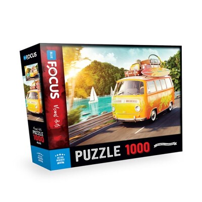 Blue Focus 1000 Parça Puzzle Retro Minibus - Blue Focus