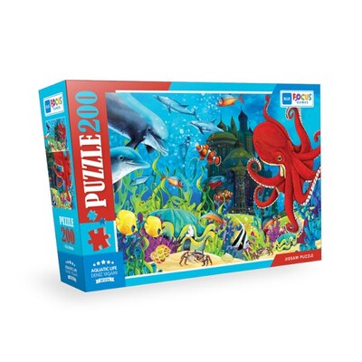 Blue Focus - Aquatic Life (Deniz Yaşamı) - Puzzle 200 Parça - Blue Focus