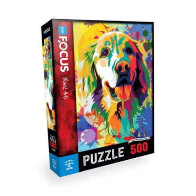 Blue Focus Colorful Dog (Renkli Köpek) - Puzzle 500 Parça - 1