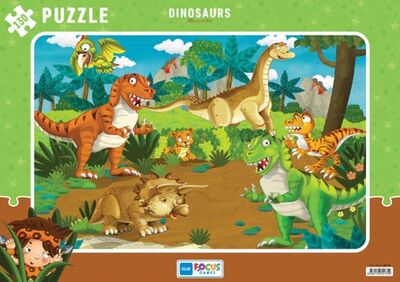 Blue Focus Dinosaurs (Dinozorlar) - Puzzle 130 Parça - 1