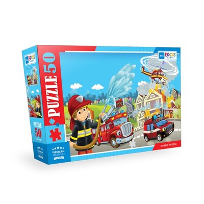 Blue Focus Fireman (İtfaiyec) - Puzzle 50 Parça - Blue Focus