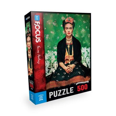 Blue Focus Frida Kahlo -Puzzle 500 Parça - 1
