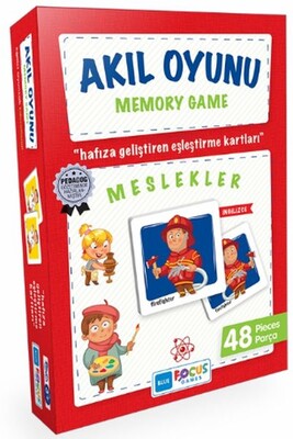 Blue Focus Memory Game Meslekler - Akıl Oyunu 48 Parça - Blue Focus