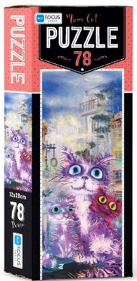 Blue Focus Mom Cat - Puzzle 78 Parça - Blue Focus