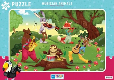 Blue Focus Musician Animals (Müzisyen Hayvanlar) - Puzzle 130 Parça - Blue Focus