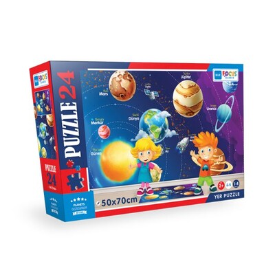 Blue Focus Planets (Gezegenler) - Puzzle 24 Parça - Blue Focus