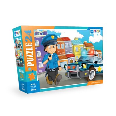 Blue Focus Police (Polis) - Puzzle 24 Parça - Blue Focus