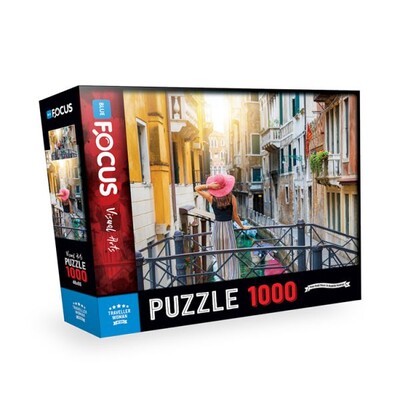 Blue Focus Puzzle Traveller Woman 1000 Parça - Blue Focus