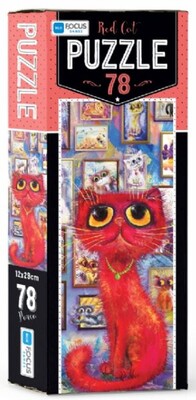 Blue Focus Red Cat - Puzzle 78 Parça - Blue Focus