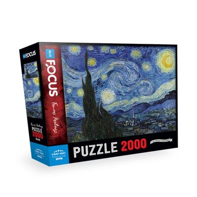 Blue Focus Starry Night (Yıldızlı Gece) - Puzzle 2000 Parça - 1