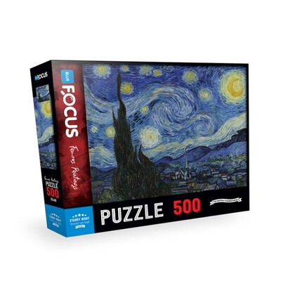 Blue Focus Starry Night (Yıldızlı Gece) - Puzzle 500 Parça - Blue Focus