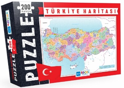 Blue Focus Türkiye Haritası - Puzzle 200 Parça - Blue Focus