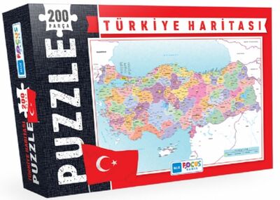 Blue Focus Türkiye Haritası - Puzzle 200 Parça - 1