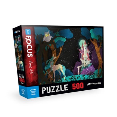 Blue Focus Unicorn Story (Tek Boynuzlu At Hikayesi) - Puzzle 500 Parça - Blue Focus