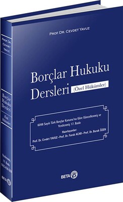 Borçlar Hukuku Dersleri (Özel Hükümler) - Beta Yayınevi