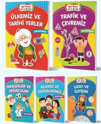 Boya Öğren Çıkartmalı Çocuk Kitapları (5 Kitap Takım) - 1