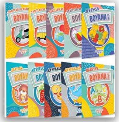 Boyama Kitapları (10 Kitap Takım) - Yediveren Çocuk Yayınları