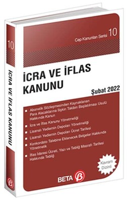 Cep 10 - İcra ve İflas Kanunu - Beta Basım Yayım