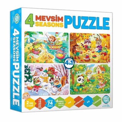 Circle Toys 12 + 16 + 20 + 24 Parça Puzzle: 4 Mevsim - Circle Toys
