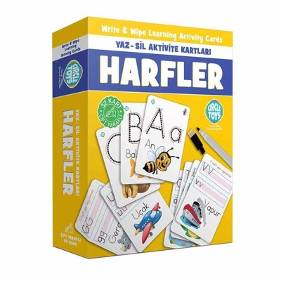 Circle Toys Harfler Yaz Sil Aktivite Kartları - Circle Toys