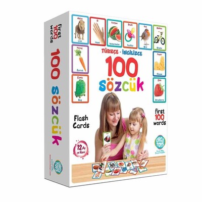 Circle Toys İlk 100 Sözcük İngilizce Türkçe Kartlar - Circle Toys