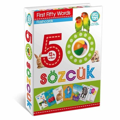 Circle Toys İlk 50 Sözcük İngilizce Türkçe Kartlar - Circle Toys