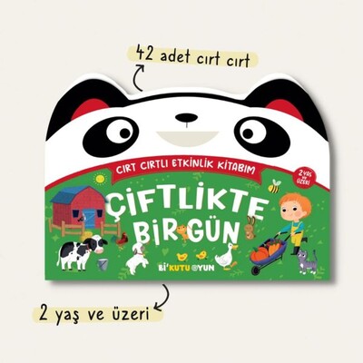 Cırt Cırtlı Etkinlik Kitabım - Çiftlikte Bir Gün (2+ Yaş) - Bi Kutu Oyun