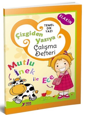 Çizgiden Yazıya Çalışma Defteri-Dik Temel Harflerle - Yuva Yayınları